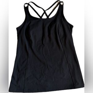 NWOT Xersion Black Strappy Workout Top
